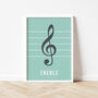 Treble Clef Print | Music Theory Poster, thumbnail 4 of 10