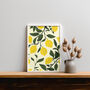 Lemon Art Print, Citrus Prints, Fruit Art, thumbnail 3 of 7