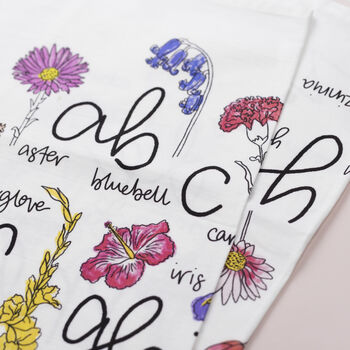 Floral Printed Cotton Tea Towel, 7 of 10