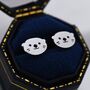 Otter Head Stud Earrings In Sterling Silver, thumbnail 5 of 12