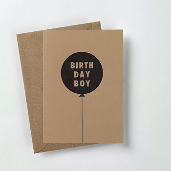 'Birthday Boy' Letterpress Card, 2 of 3