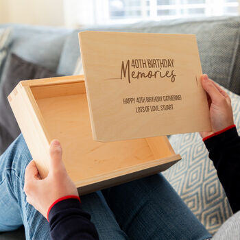 Personalised Milestone Birthday Photo Box 18th 21st 30th 40th 50th, 4 of 4