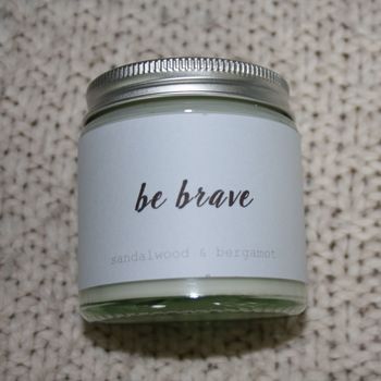 Personalised Be Brave Secret Message Scented Candle, 2 of 4