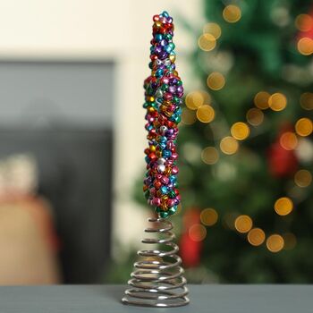 Jingle Bells Handmade Christmas Star Tree Topper, 4 of 6