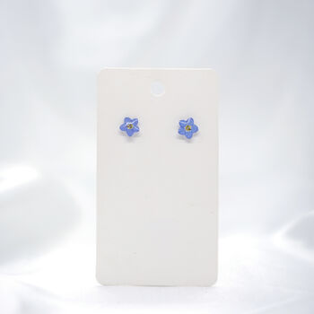 Forget Me Not 925 Sterling Silver Stud Earrings, 3 of 11