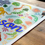 Personalised Safari Animal Name Print | Blue Jungle Nursery Decor | Baby Boy Wall Art, thumbnail 4 of 7