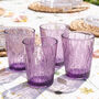 Set Of Four Embossed Heather Tumblers, thumbnail 1 of 9