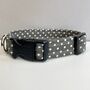 Grey Polka Dot Collar And Lead For Girl And Boy Dogs, thumbnail 3 of 7