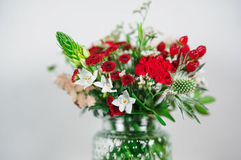 Fresh Flower Christmas Posy And Tealights, 5 of 5