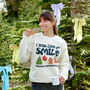 Smiling's My Favourite Christmas Sweatshirt, thumbnail 2 of 5