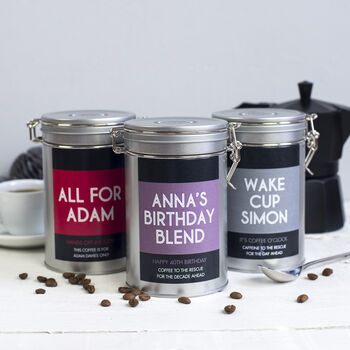 Personalised 50th Birthday Coffee Gift In Tin, 2 of 6