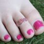 Red Adjustable Silver Midi Band Dainty Beach Toe Ring Set, thumbnail 1 of 7