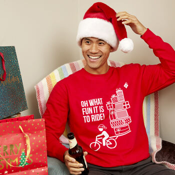 Oh What Fun It Is To Ride Bicycle Christmas Jumper, 2 of 7