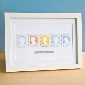 Personalised Family Stamps Print, 9 of 10