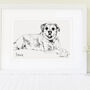 Personalised Dog Line Drawing, thumbnail 9 of 10