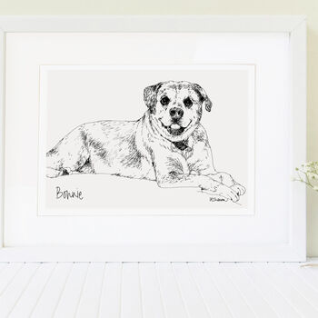Personalised Dog Line Drawing, 9 of 10
