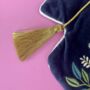 Luxury Embroidered Bird With Tassle Hot Water Bottle, thumbnail 2 of 5