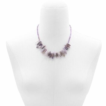Amethyst Gemstone Beaded Necklace, 4 of 5