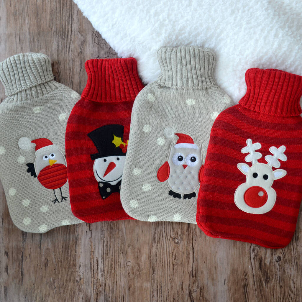 Christmas Character Hot Water Bottle By Solesmith Christmas Character Hot Water Bottle By Solesmith