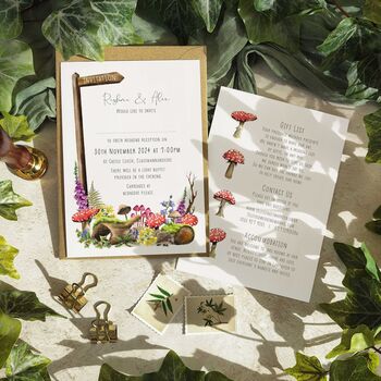 Woodland Evening Invitations And Envelopes, 4 of 8