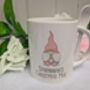Personalised Christmas Gonk Mug White With Spoon, thumbnail 1 of 2