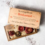 Personalised Bridesmaid Chocolate Flowers Gift Box, thumbnail 1 of 10