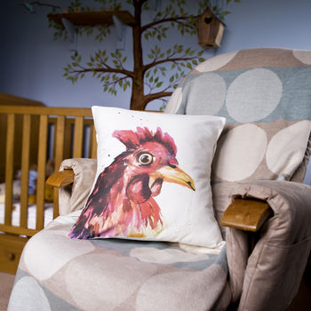 Inky Chicken Cushion, 3 of 4