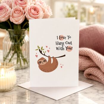 Funny Sloth Valentine’s Card, 2 of 6