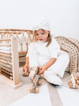 Personalised Wooden Neutral My First Car Push Toy, 5 of 8