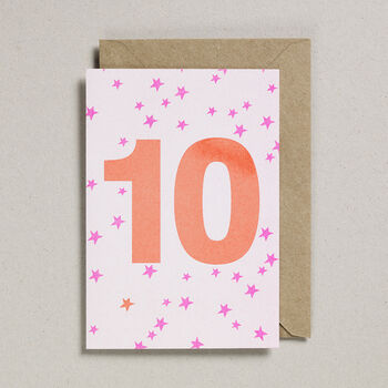 Age Birthday Riso Print Card, 10 of 12