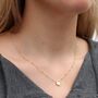 9ct Yellow Gold Rainbow Clover Necklace, thumbnail 2 of 3