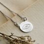 Sterling Silver Engraved Evil Eye Necklace, thumbnail 2 of 4