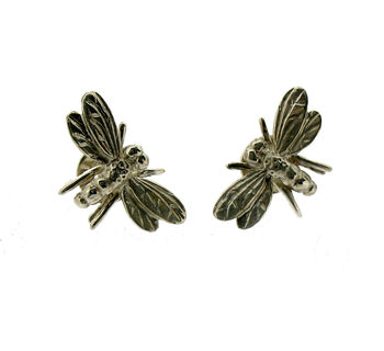 Sterling Silver Or Gold Vermeil Bee Studs, 2 of 4