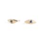 Blue Sapphire Thorn Stud Earrings, thumbnail 2 of 3