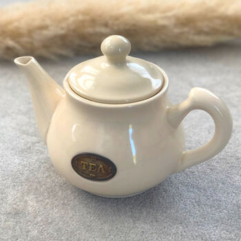 Cream Ceramic Vintage Teapot Birthday Gift For Her, 7 of 8