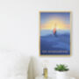 Go Windsurfing Travel Poster Art Print, thumbnail 3 of 8