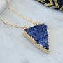 Druzy Triangle Gold Necklace, thumbnail 5 of 7