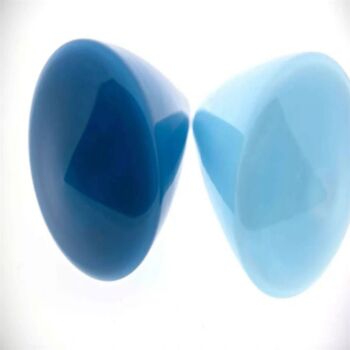 Tumbling Vase H12 D10 Cm Blue Glass, 3 of 5