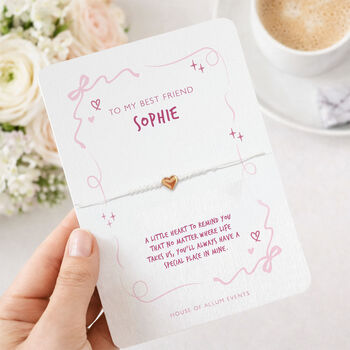 Best Friend Birthday Gift Bracelet Pink, 6 of 10