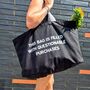 Custom Text Oversized Canvas Tote Bag, thumbnail 7 of 12