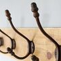 Wood Coat Rack With Antique Aged Acorn Top Hooks, thumbnail 2 of 3