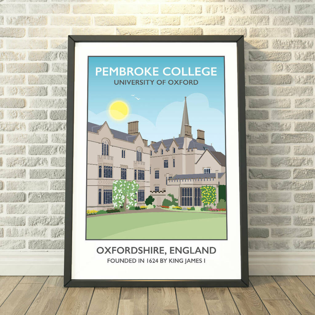 Pembroke College, University Of Oxford Print, 1 of 5