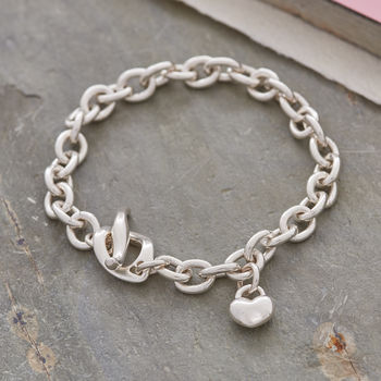 Lifetime Solid Silver Heart Charm Bracelet, 5 of 9