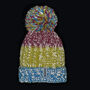 Pansexual Colours Fleece Lined Reflective Bobble Hat, thumbnail 2 of 2