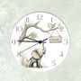 Jungle Themed Nursery Clock With Baby Elephant, thumbnail 4 of 6
