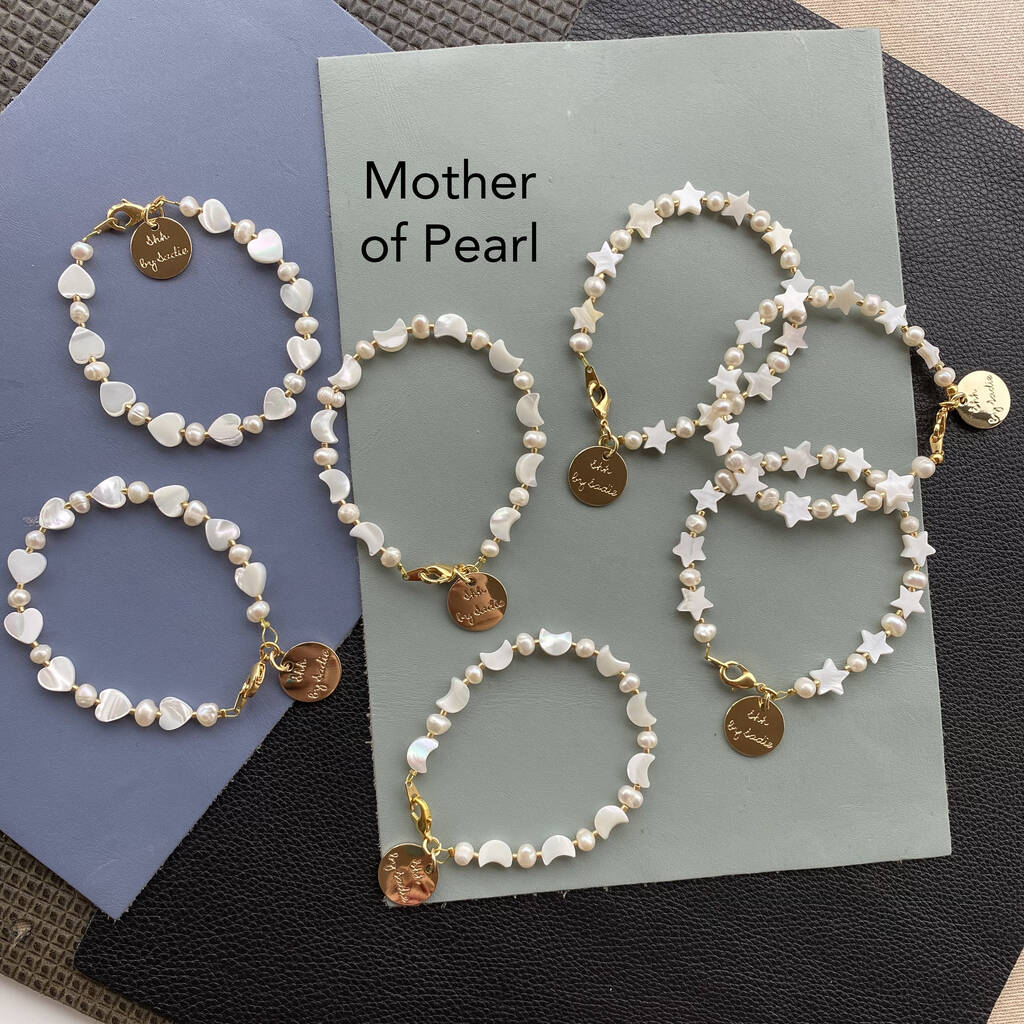 Custom pearl bridesmaid bracelets and handmade Mother of the Bride pearl  jewellery — Shh by Sadie