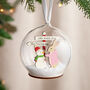 Rabbit And Snowman First Christmas Bauble, thumbnail 3 of 3