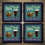 Personalised Bar Runner And Coasters Boozy Snail, thumbnail 3 of 8