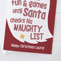 Naughty List Personalised Christmas Card, thumbnail 2 of 2