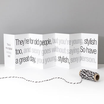 Birthday Fold Out Banner Card For Him, 2 of 5